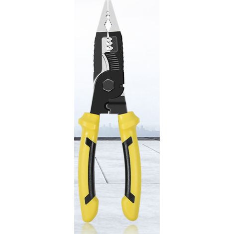 Pinze a becco lungo – TU-505 mini – acciaio al cromo vanadio – senza denti – ad ago – manico in plastica