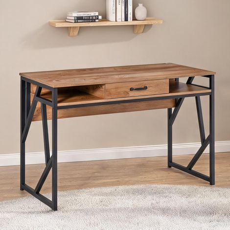 Bureau noyer en MDF 120 x 60 x 76 cm (1/5)