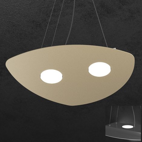 Lampadario moderno top light shape 1143 s2+1 gx53 led metallo lampadario moderno, finitura metallo sabbia