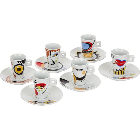 Zeller Set da 12 Tazzine da Espresso Bianco Porcellana (1/5)