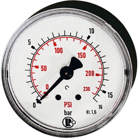 Riegler Standardmano, Kunststoff, G 1/4 hinten, 0 - 6,0 bar/87 psi, Ø 63 (1/2)