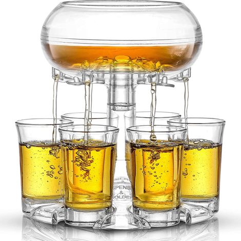 Distributeur De Boissons - Distributeur Pour 6 Verres À Dégustation - En PMMA Alimentaire - Pour Cocktails Et Apéritifs - Lot De 1 (1/5)