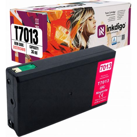 Tinta Inkdigo T7013 compatible con Epson WorkForce Pro WP4015DN WP4530 con certificación TÜV. (1/5)