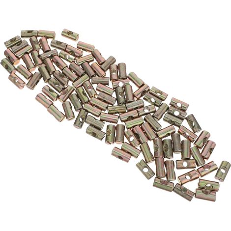 100 Pièces Écrou Barillet Fendu M6, Écrou Transversal pour Meubles, Acier au Carbone, Raccord de Mobilier, pour Mobilier en Bois et Armoire, Assemblage de Lit et Réparation (1/5)