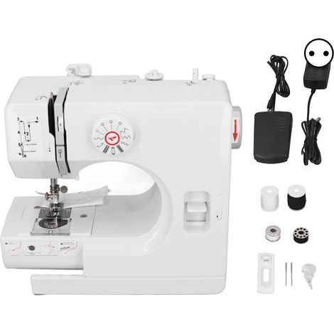 Mini machine à coudre 12 points multifonction électrique de bureau pour usage domestique 100-240v prise UE (1/5)