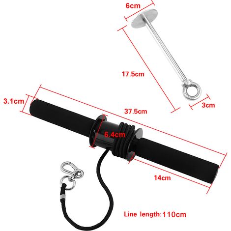 Rouleau de Poignet pour Renforcement Musculaire - Exercice Avant-Bras et Poignets - Curler de Force (1/5)
