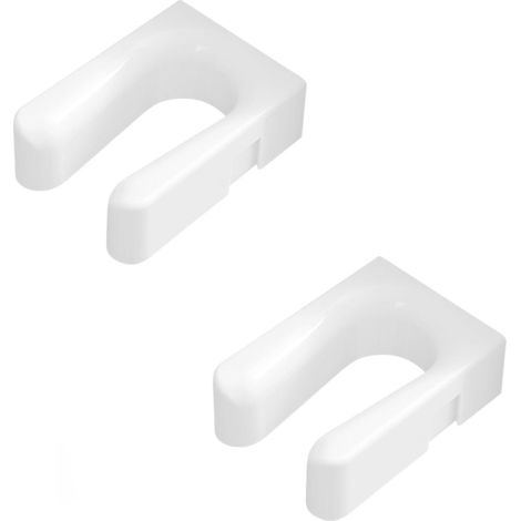 Organisateurs de Bottes Muraux en Plastique Blanc, sans Perçage, 15x10,8x5cm, Porte-Chaussures Mural pour Bottes Longues et Courtes (1/5)