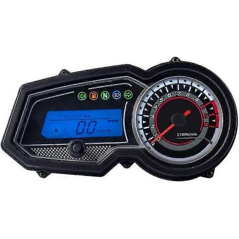Tachimetro digitale LCD per motociclette da 125 cc, comprensivo di tachimetro, contachilometri e contagiri. (1/5)