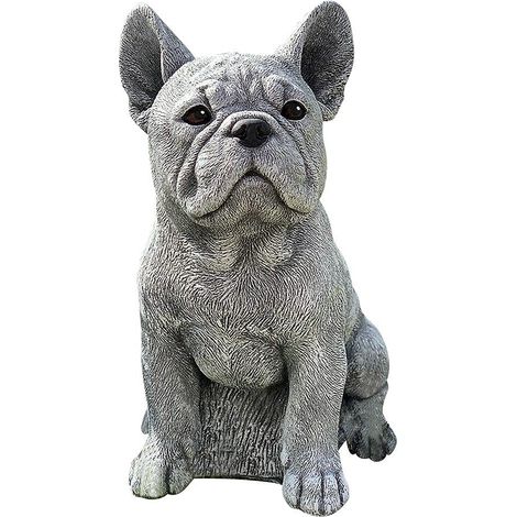 Statua di cane realistica in resina – simulazione – decorazione per esterni – regalo per amanti dei cani – immagine a colori 2