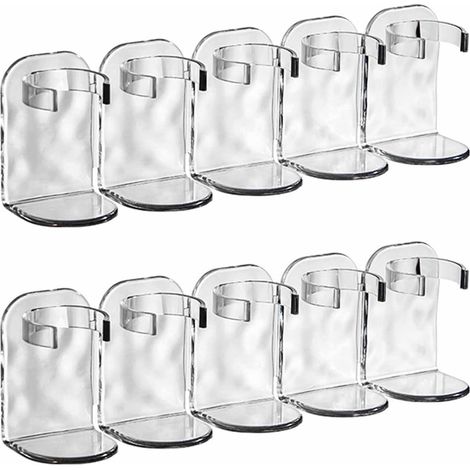 Étagère murale en plastique sans perçage, support de rangement pour produits de soin, lot de 2 (1/5)