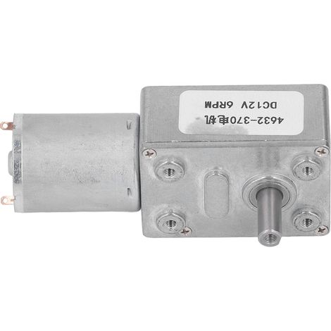 Moteur à Engrenage 12V 6 Tours par Minute avec Système de Verrouillage Auto pour Portail et Treuil
