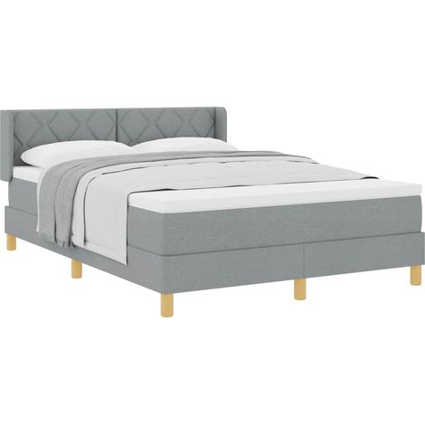 Maison Exclusive - Letto a molle con testiera Grigio chiaro 200 x 160 cm Tessuto (1/5)