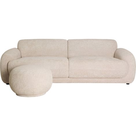 Canapé beige en polyester au confort enveloppant - beige (1/5)