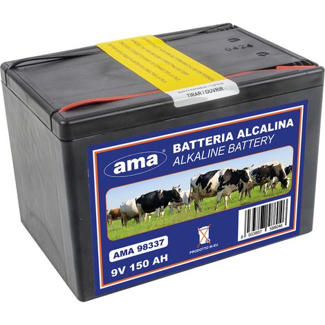 Batteria alcalina per recinti elettrici 9V 150Ah