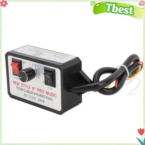 Contrôleur de klaxon de voiture DC 12V 24V, bouton de klaxon de volant pour motos, voitures, Yachts (1/3)