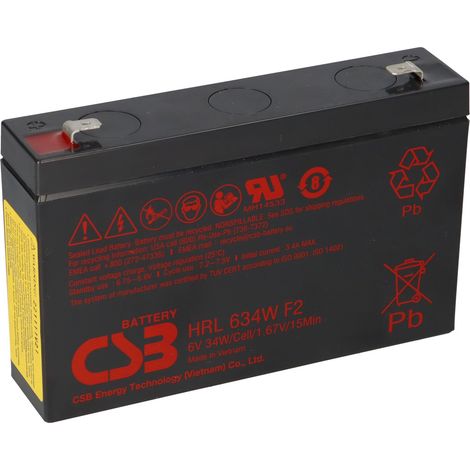 Bleiakku 6V 8,2Ah F2 kompatibel zu UP-RW0645Ch1 UP-RW0645P1 NPW45-6 (1/5)