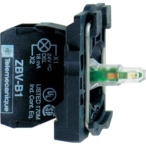 Schneider Electric Hilfsschalterblock 1S m.LED-Mod.ws 24V ZB5AW0B11