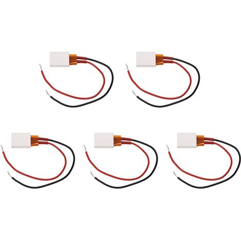 Plaque chauffante PTC 220°C, coque en aluminium, élément thermostaté 36V avec fil rouge et noir - Lot de 5 (1/5)