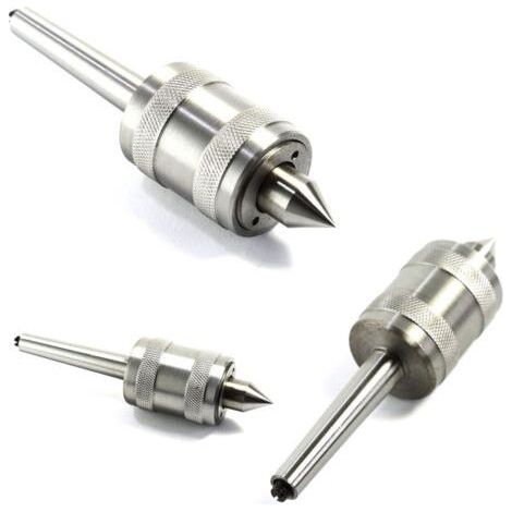 Pointe Rotative De Contre-pointe Pour Tour Professionnel Cône Morse Avec Accessoire Mt1-Chrom (1/5)