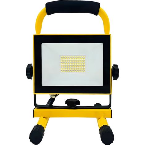 Proyector Portátil LED 100W 8000lm 6500K 28,5x23,5cm Negro/Amarillo IP65 Serie Coyote