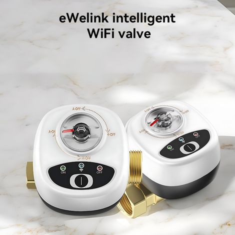 Hyuduo WiFi-Wasserventil, IP65 wasserdichtes Smart-Kugelventil mit EWeLink-App-Steuerung für automatisierte Bewässerungssysteme und Haussteuerung (DN25)