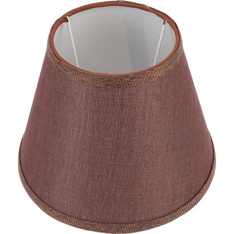 Fabric lampshade, handcrafted decorative design, E27 (Coffee) (1/5)