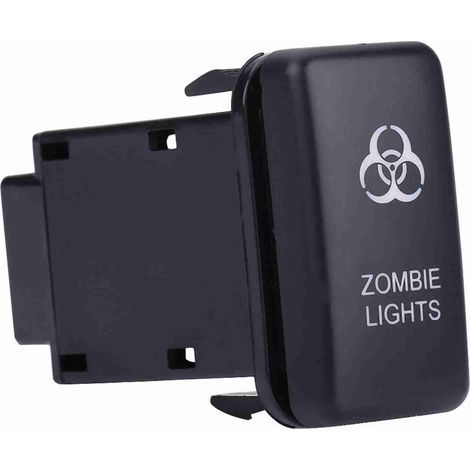 12V 0,5A Blauer Doppel-Wippschalter mit 200mm Kabel LED-Auto-Druckknopfschalter (ZOMBIE LIGHTS). (1/5)