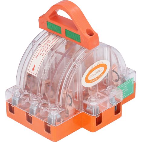 Interrupteur à couteau tripolaire anti-choc électrique, bon contact, 63 A AC380 V, avec indicateur LED pour générateur (1/5)