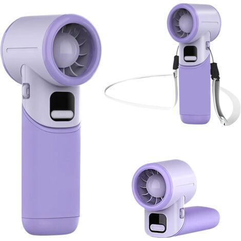 MERTTURM Mini ventilateur portable 3600 mAh rechargeable par USB [refroidissement 11h], puissant petit ventilateur personnel pliable pour bureau/table/cou avec écran LED/5 vitesses pour la maison, les (1/5)