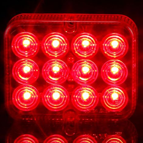 Feu Antibrouillard Rouge LED 12v Brouillard de Remorque Imperméable Feux Remorque pour Voiture Caravane RV (1/5)