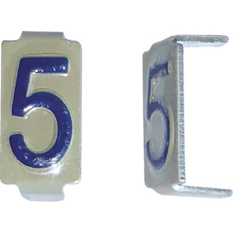 Lot 25 chiffres 5 6x11 Alu ivoire/bleu MICHAUD CD065 (1/2)