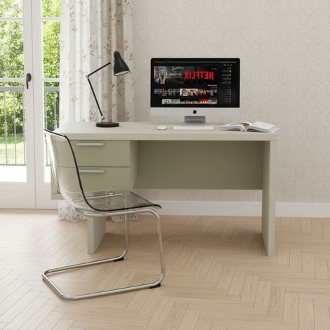 Scrivania di design - Soluzione perfetta per il tuo studio - Ecru e Salvia