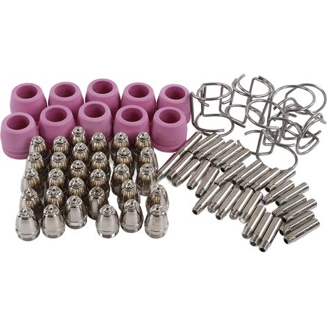Set mit 80 Plasmabrenner-Verbrauchsmaterialien, Düsen für 40/50/60A Stationen, kompatibel mit SG 55, AG 60, WSD 60, Schneidgeräte-Set. (1/5)