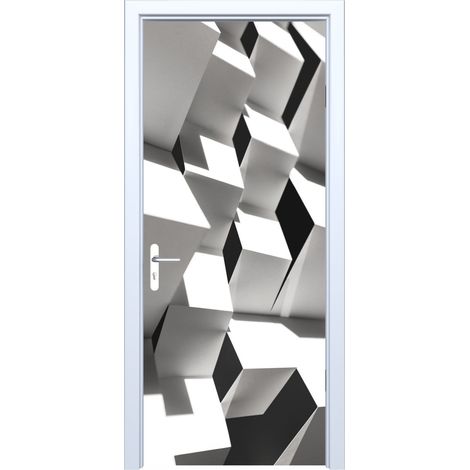 Adhesivo de tela para puerta, gráficos abstractos sólidos, 673PD
