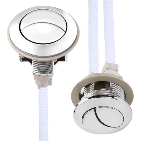 2pcs Bouton Poussoir Chasse D'eau 38mm, Universel Bouton Chasse D'eau WC Double Chasse Toilet Boutons De Chasse D'eau de Remplacement Double Ligne Circulaire Boîte De Toilette Bouton pour Salle Bain
