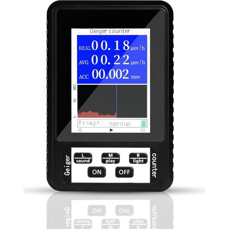 Contatore Geiger, rilevatore di radiazioni nucleari, rilevatore di radiazioni, dosimetro, monitor di radioattività, rilevamento di radiazioni beta, gamma e raggi X - con schermo LCD -Crezuo