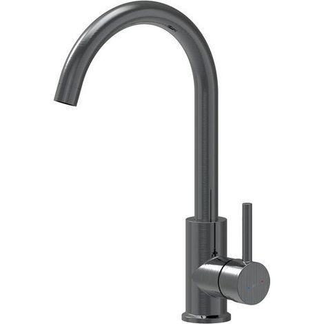 Robinet de cuisine ESSEBAGNO Kiwo graphite bec haut 24 cm cartouche céramique 35 mm 6,36 l/min (1/2)
