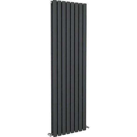 SKY Bathroom Oval Column Radiator Vertical 1600x472mm Double Anthracite