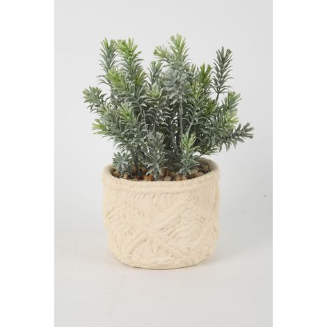 TrendLine Kunstpflanze Lavendel Ø 12 x 24 cm grün/weiß Künstliche Pflanze