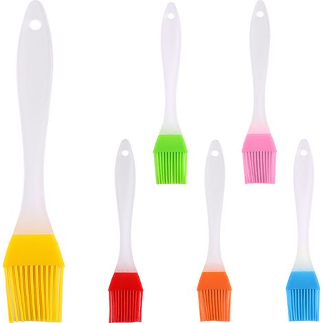 6er-Pack Ölpinsel, Grillpinsel, Küchen-Silikonpinsel zum Backen und Grillen, verschiedene leuchtende Farben, das beste Küchengerät