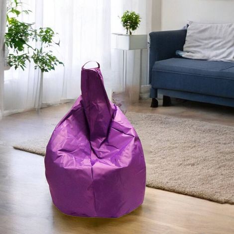 Talamo Italia Eleganter Sitzsack, lila Farbe, Maße 80 x 120 x 80 cm (1/4)