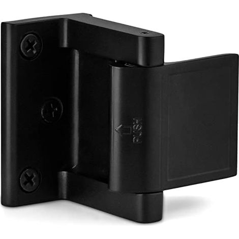 Serrure de porte en fer noir pour une confidentialité accrue, serrure de sécurité extra robuste pour la maison (1/4)