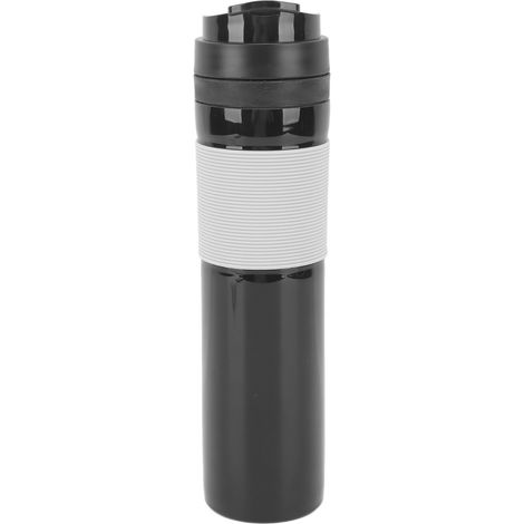 Cafetière à piston de voyage, 300 ml, étanche, portable, noire, idéale pour les déplacements. (1/5)