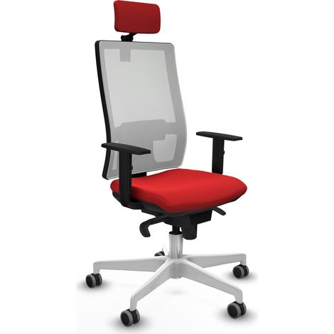 Horna sincro malla blanca similpiel rojo brazos 1D base blanca cabecero 2D ruedas 65mm engomadas (1/5)