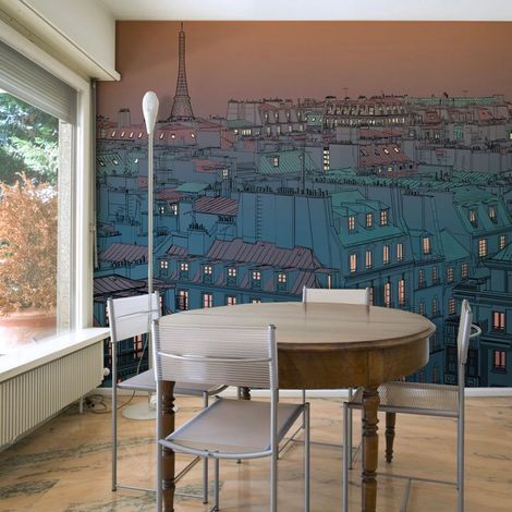 Papier peint bonsoir paris  - 250 x 193 cm (1/4)
