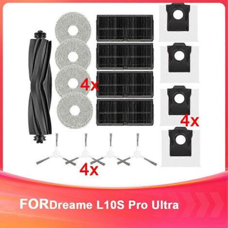 Pour aspirateur robot Dreame L10s Pro Ultra Heat : brosse principale, filtre HEPA, lingette de nettoyet sacs à poussière (1/5)