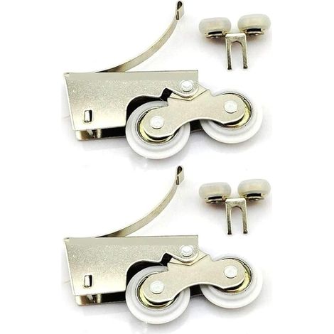 – Poulie silencieuse en acier inoxydable/alliage de titane à deux roulettes pour porte de garde-robe coulissante (YQ-1038-Double -pair) (1/5)