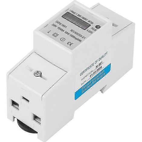 Einphasen-Stromzähler DDS1891, hochpräzise Messung, 2P DIN-Schiene, 1000 Impulse/kWh, 50Hz Frequenz, zuverlässiger Energieverbrauch. (1/4)