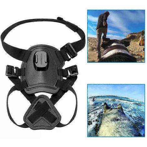 GoPro-Hundegeschirr, weich und verstellbar, Halterung für GoPro, geeignet für große, mittlere und kleine Hunde, kann an Brust und Rücken getragen werden. (1/4)