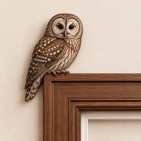 Décorations pour encadrement de porte - Décorations murales - Décoration intérieure - Motifs d'oiseaux - Bois - Autocollant - Cadeaux de pendaison de crémaillère - Décorations originales pour salon ou (1/5)
